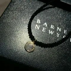 ☆コイントップネックレス☆ブラックカットビーズ40センチ☆ユニセックス☆