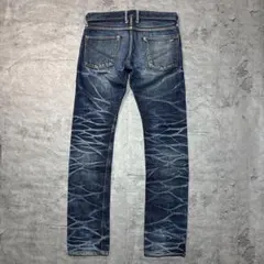 DeeTA 児島デニム スリムストレート サイズ29 ヒゲ ハチノス 赤耳