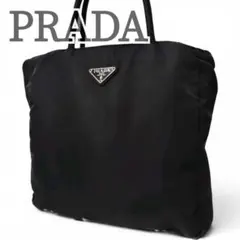 PRADA プラダ トート　ハンドバッグ ナイロン 三角ロゴ 黒 白タグ98のサムネイル
