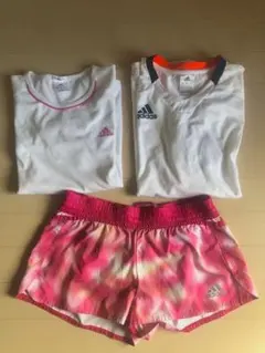 adidas 3点セット Tシャツ ショートパンツ　ランニングウェア ジムウェア