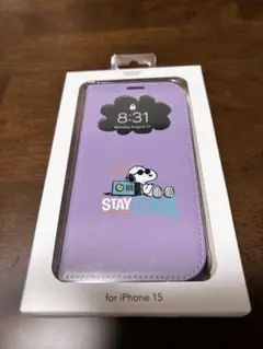 ピーナッツ スヌーピー フリップ 窓付き 手帳型 スマホケースiPhone15