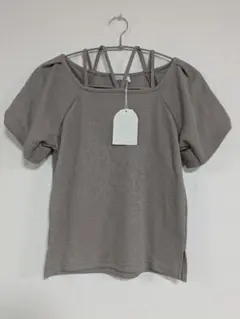 しまむら　辻希美コラボ　M ワッフルバルーンTシャツ中薄橙