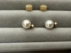 TASAKI タサキ　ダイヤモンド　アコヤパール　ピアス　750(K18YG)
