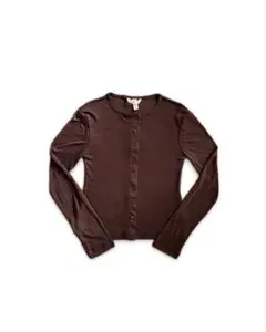 zara 薄手 カーディガン xs ブラウン