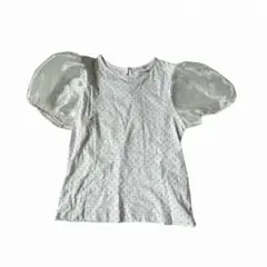ZARA ドット柄パフスリーブ半袖トップス