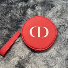 Dior 赤 円形ポーチ