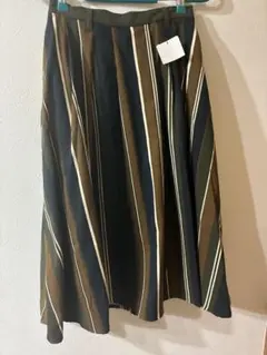 nanoストライプ フレアスカート 未使用タグ付き