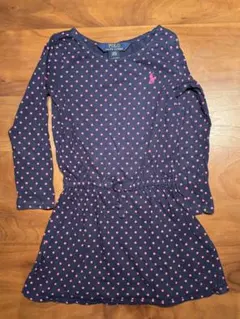 【【美品】Polo Ralph Lauren キッズ ワンピース 110 紺