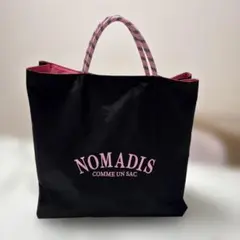 NOMADIS トートバッグ ブラック ピンクのサムネイル