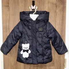 新品タグ付き　ANNA SUI mini 中綿ネコブルゾン　紺100-110cm