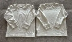 無印良品　フライス編み長袖Ｔシャツ 120 ホワイト　2枚セット