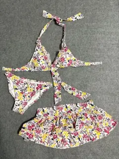 【美品】激モテ！花柄セパレート水着3点セット
