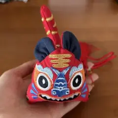 【縁起・限定品】赤い平安虎 香り袋｜天然艾草入り・健康祈願・お守り