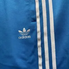 【美品】adidas トラックパンツ　ジャージ　ズボン　水色　XS