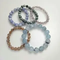 天然石 ブレスレット 5本 まとめ売り 未使用品　②