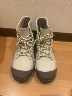 ホワイト レースアップ 長靴 未使用