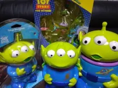 ②トイストーリー　エイリアンバケツ　エイリアンフィギュア　宇宙船フィギュアパック トイストーリー エイリアン リトルグリーンメン バケツ バケット 宇宙