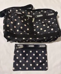 LESPORTSAC レスポートサック ショルダーバッグ ドット柄 ブラック