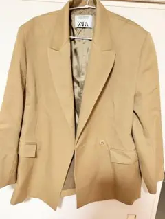 ZARA ベージュ テーラードジャケット M