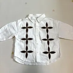 【petit main】刺繍入り長袖シャツ（90cm）