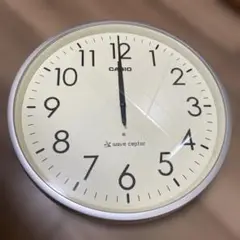CASIO wave ceptor 掛時計 クリーム色