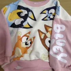 ブルーイ トレーナー 110サイズ ピンク/ホワイト