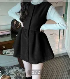 美品　三上悠亜 グレイル ファー ペプラムベスト ブラック 黒色 S