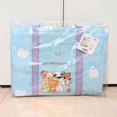 ​【新品タグ付】サンエックスユニバース 巾着保冷バッグ リラックマ すみっコ 青のサムネイル