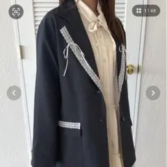 kutir アソートリボンレーステーラードジャケット