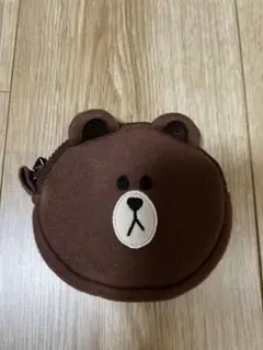 LINE FRIENDS ブラウン　フェイスポーチ