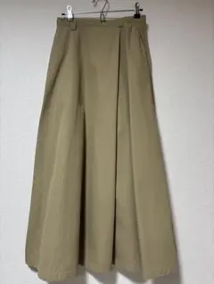 【green label relaxing】コットン チノロングフレアスカート