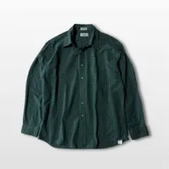 90s 古着　エルエルビーン　チェック　シャツ　グリーン　パープル　長袖　XL