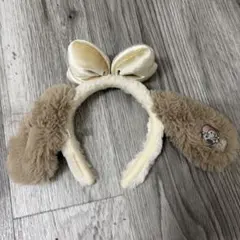 ユニバ カチューシャ ベージュ スヌーピー ベル