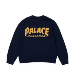 PALACE SKATEBOARDS THRASHER KNIT 紺 XLのサムネイル