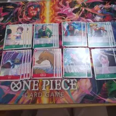 ワンピース カードゲーム 特徴:東の海セット 赤緑 デッキパーツ