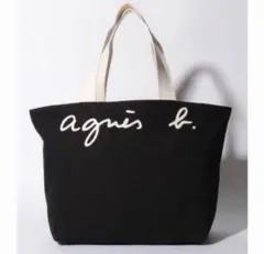 アニエスベーagnis b. 黒 トートバッグ キャンバス新品