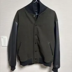 BACK NUMBER スタジャン L オリーブグリーン