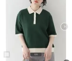 ジャーナルスタンダードレリューム 鹿の子 ポロネックプルオーバー ポロシャツ