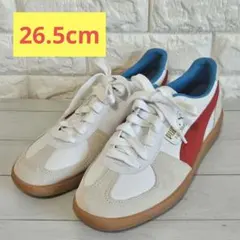 26.5cm PUMA パレルモ PALERMO スニーカー 白赤青ガムソール