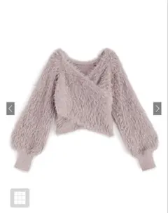 GRL フェザーニットカシュクールトップス kz448 ピンク