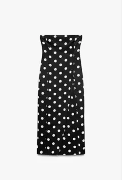 ZARA ストラップレスドット柄ワンピース XS 5〜7号
