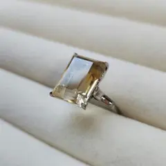 Silver925◇宝石質 リビアングラス 8x8mm トライアングル ピアス 