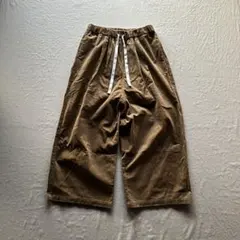 Gauze# キャメルブラウン コーデュロイ　ワイドパンツ　日本製