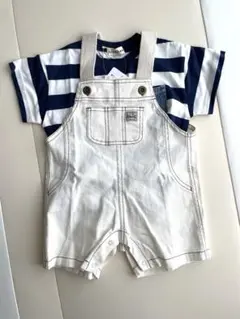 【新品】ブランシェス　デニムサロペットセット