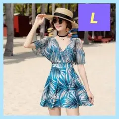 617 レディース 水着 ワンピース 旅行 青 ハイウエスト セクシー