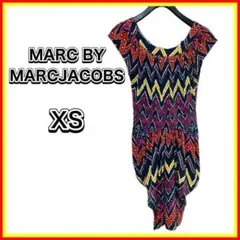 ✨XS✨マークジェイコブス ワンピース ミニ ノースリーブ 絹 綿 個性的のサムネイル