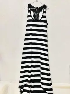 INGNI 黒x白　おしゃれ夏ロングワンピース