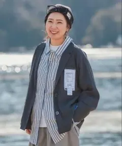 ニコアンド［be with M］ Misayo キレ見えジャケットチャコール新品