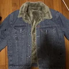 ボア付きデニムジャケット