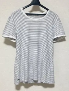 ラコステ　ボーダーTシャツ　半袖　サイズ38 ホワイト　ブルーのサムネイル